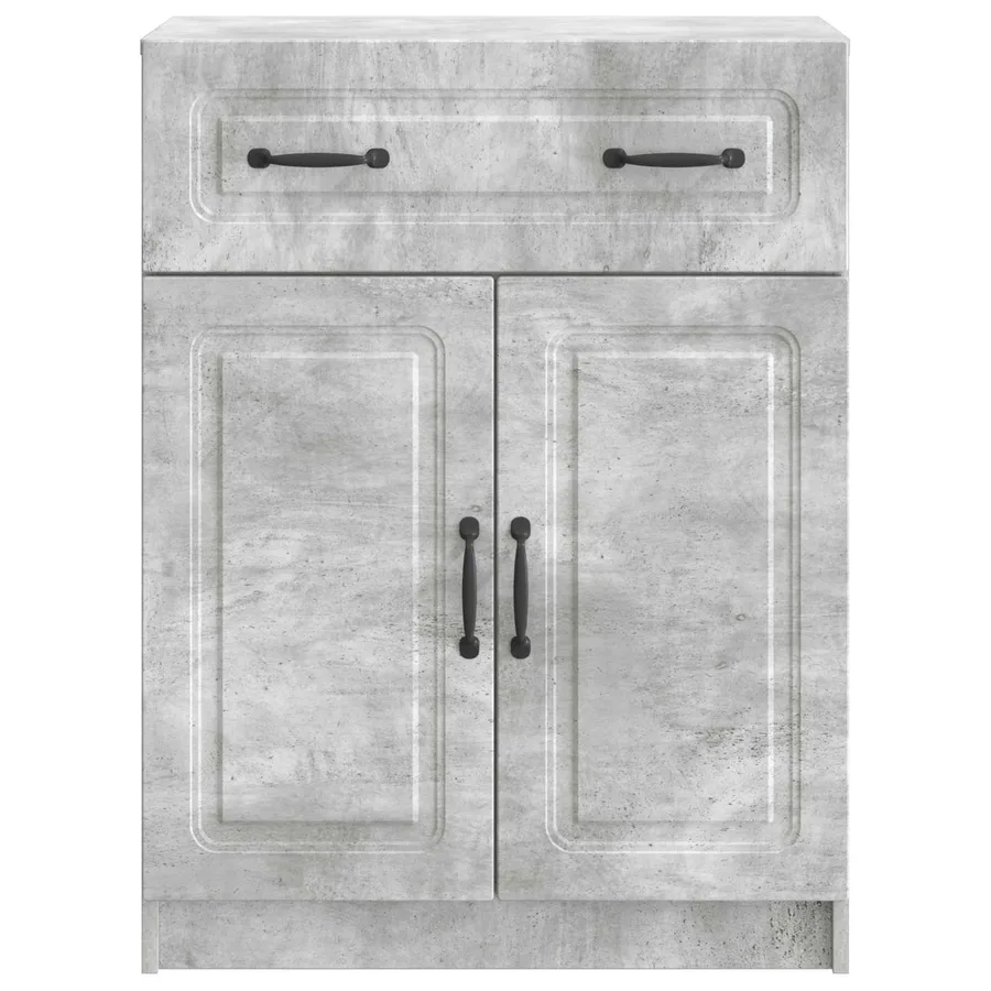 Buffet Gris béton 66 x 34,5 x 87 cm Bois d'ingénierie - 6