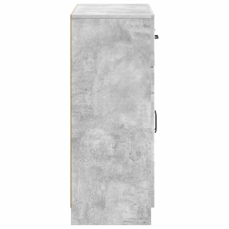 Buffet Gris béton 66 x 34,5 x 87 cm Bois d'ingénierie - 7