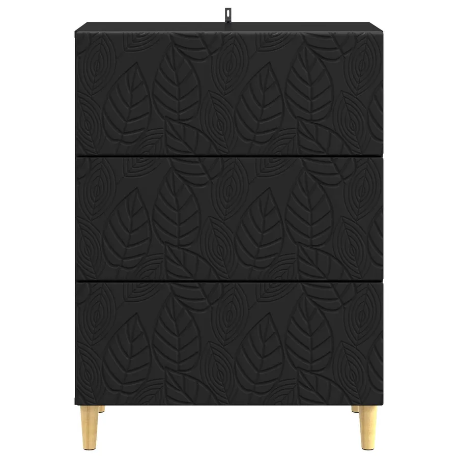 Armoire à tiroirs Noir 66 x 34,5 x 90 cm Bois d'ingénierie - 5