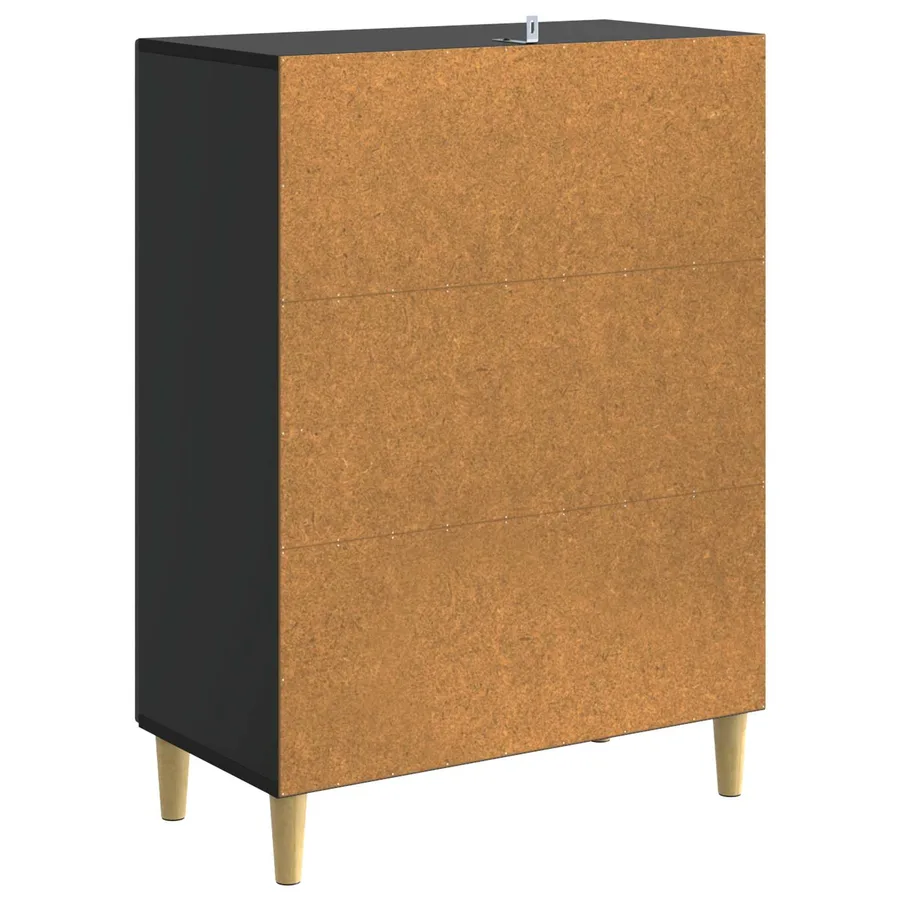 Armoire à tiroirs Noir 66 x 34,5 x 90 cm Bois d'ingénierie - 7