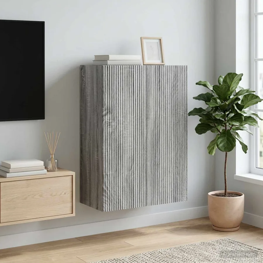 Armoire Murale Sonoma gris 66 x 34,5 x 90 cm Bois d'ingénierie