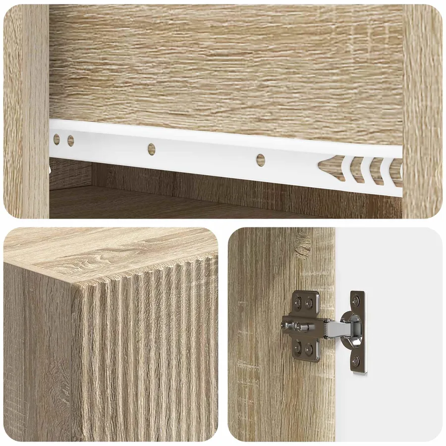 Ensemble de Meubles 2 pcs 66 x 34,5 x 90 cm Bois d'ingénierie - 8