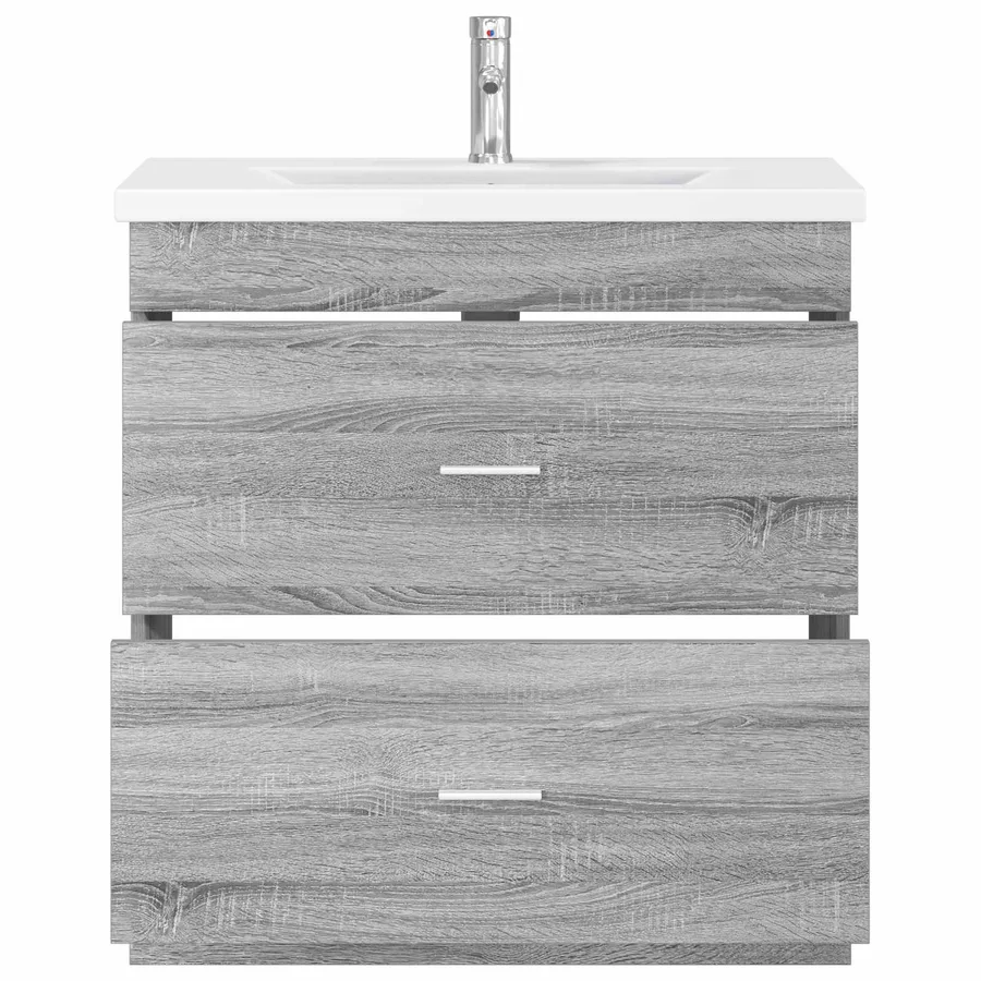 Ensemble de mobilier de salle de bain Sonoma gris - 3