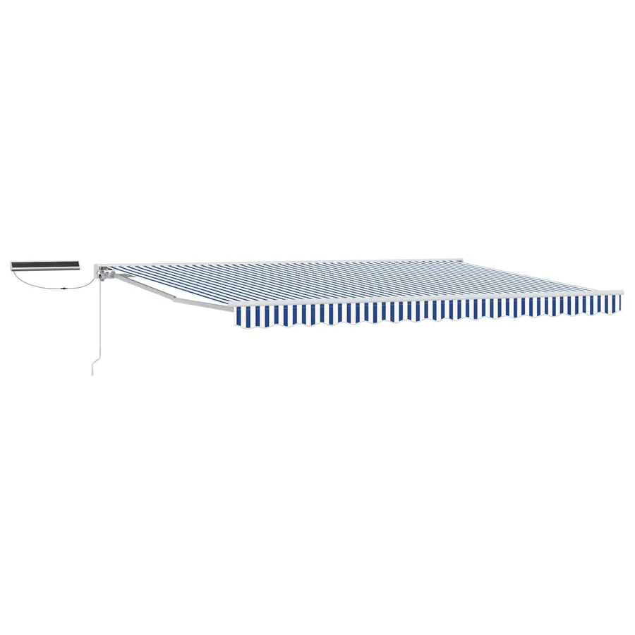 Auvent rétractable électrique Bleu et Blanc 4 x 2 m - 2