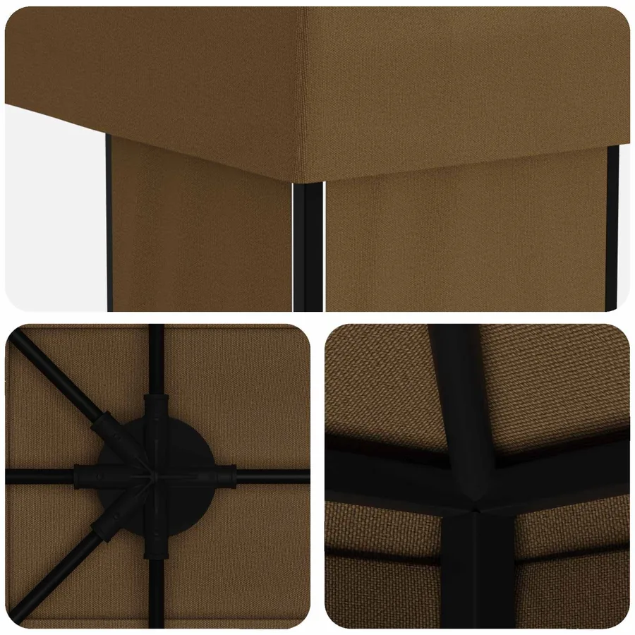 Abri de jardin 6 x 3 m Taupe Polyester et Acier 190 - 5