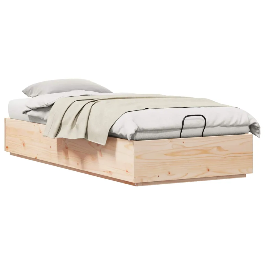 Cadre de lit ottoman avec rangement Naturel 90 x 190 cm - 3
