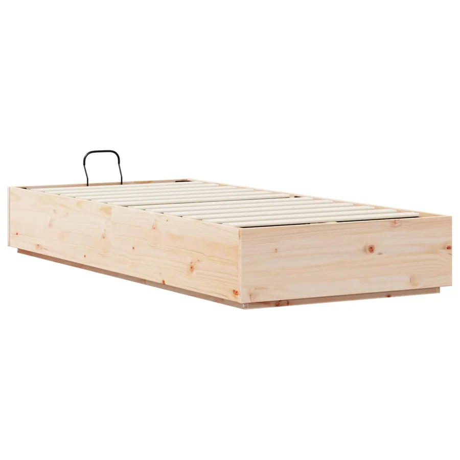 Cadre de lit ottoman avec rangement Naturel 90 x 190 cm - 9