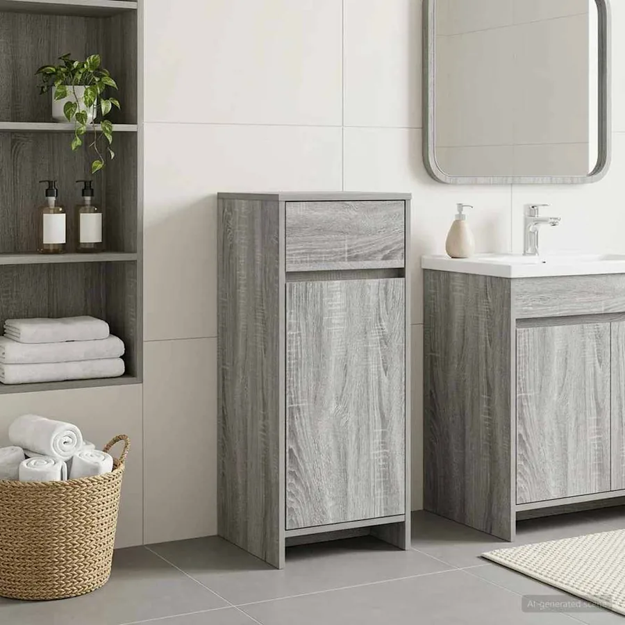 Armoire de salle de bain Sonoma gris 35 x 36,5 x 85 cm