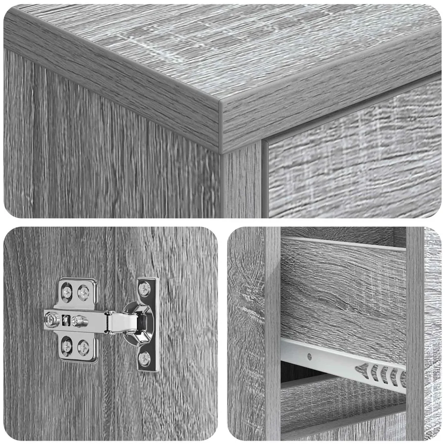 Armoire de salle de bain Sonoma gris 35 x 36,5 x 85 cm - 6