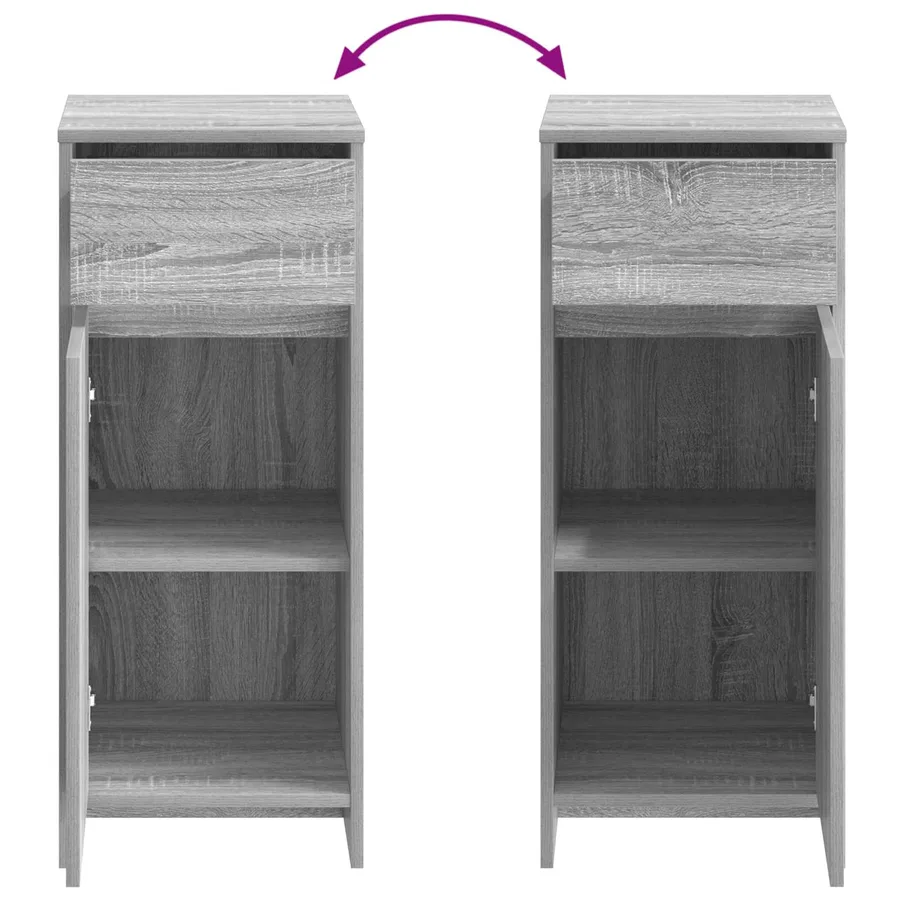 Armoire de salle de bain Sonoma gris 35 x 36,5 x 85 cm - 7