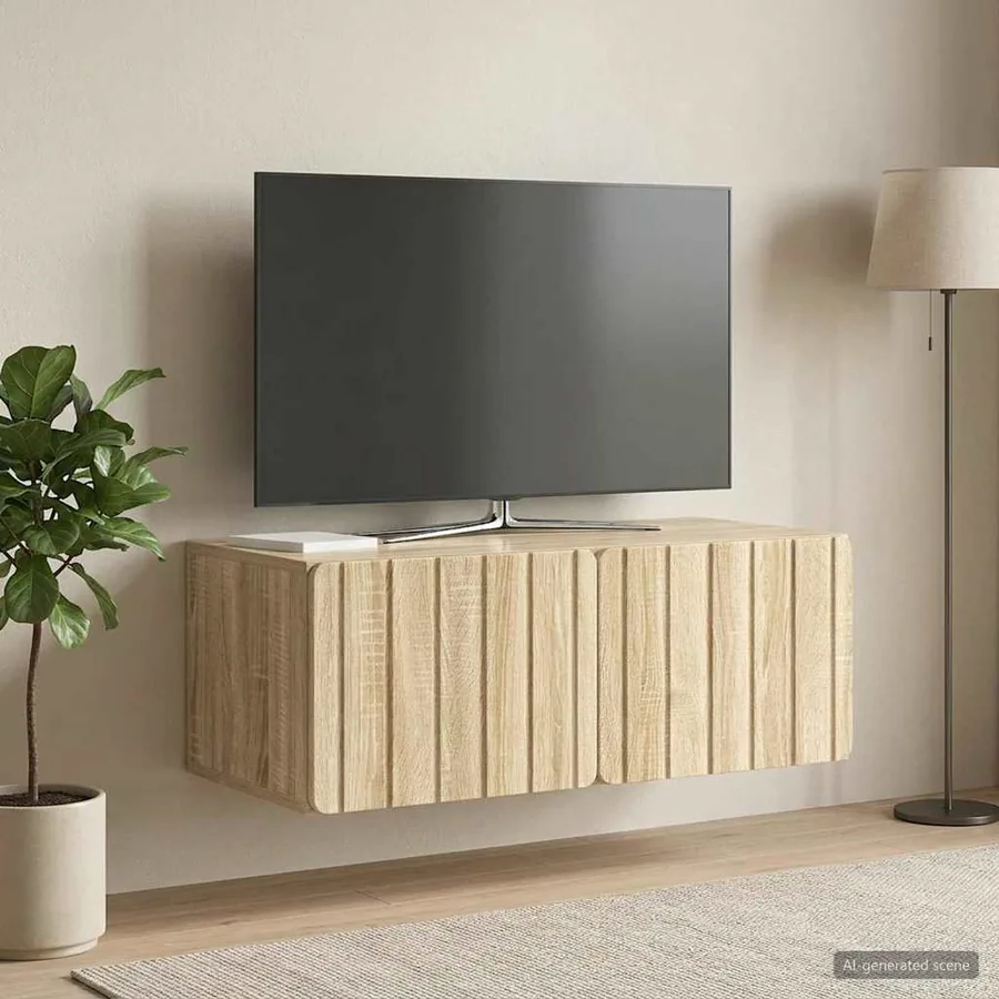 Meuble TV mural 78,5 x 41 x 30 cm Chêne Sonoma