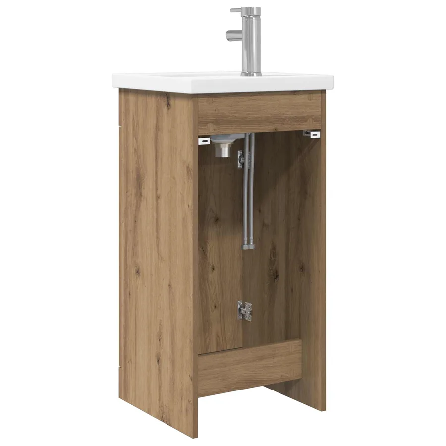 Meuble de salle de bain avec évier Chêne artisanal - 6
