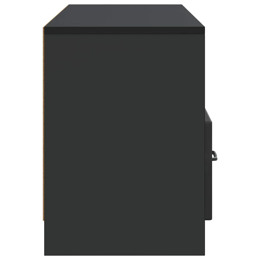 Meuble TV avec tiroir Noir 102 x 34,5 x 47 cm Bois d'ingénierie - 7