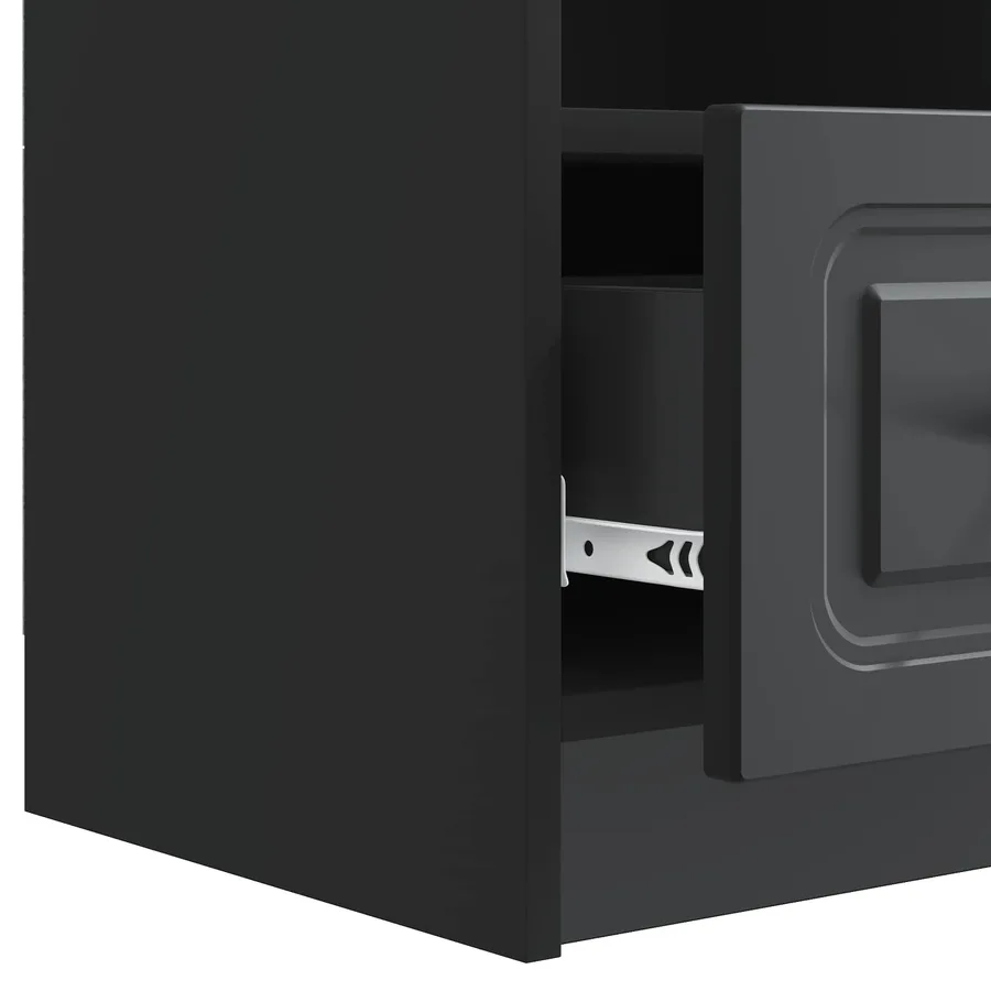Meuble TV avec tiroir Noir 102 x 34,5 x 47 cm Bois d'ingénierie - 9