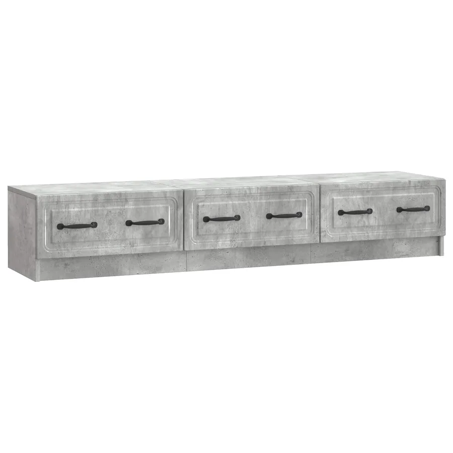 Meuble TV Gris béton 147 x 34,5 x 27 cm Bois d'ingénierie - 2