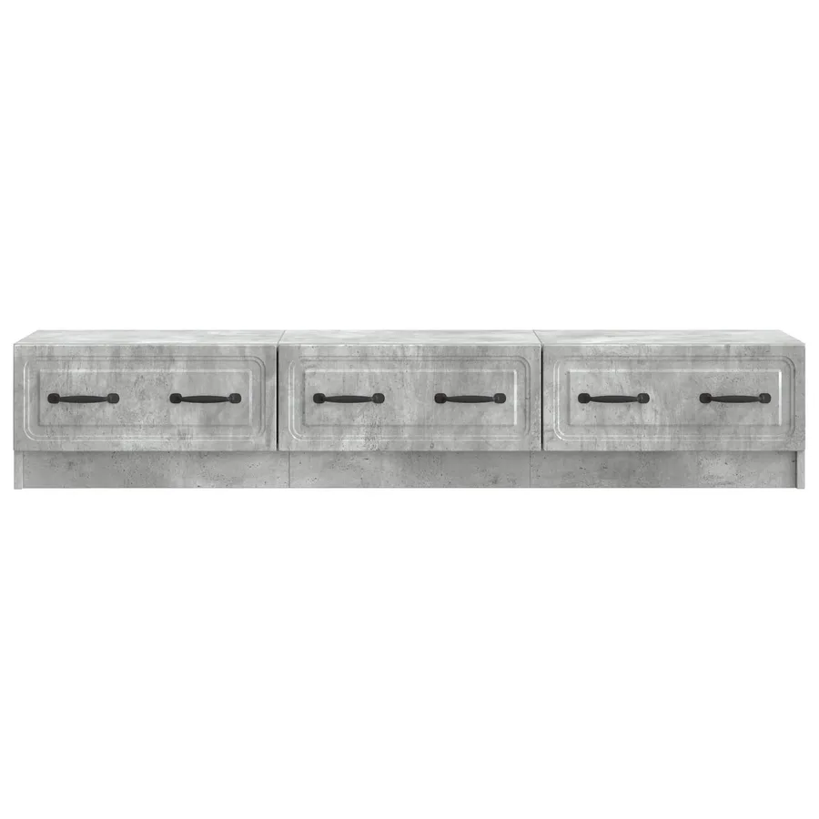Meuble TV Gris béton 147 x 34,5 x 27 cm Bois d'ingénierie - 6