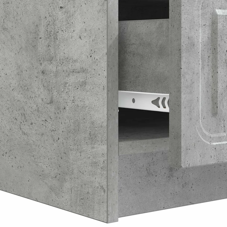 Meuble TV Gris béton 147 x 34,5 x 27 cm Bois d'ingénierie - 9