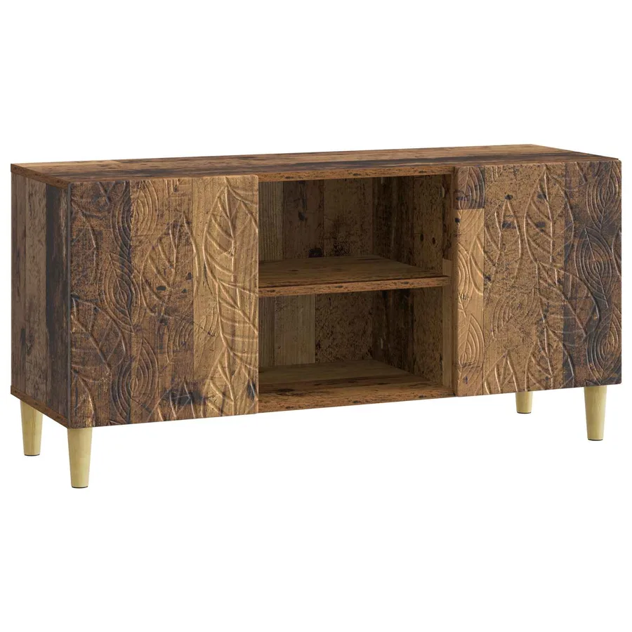 Meuble TV 102 x 34,5 x 50 cm Bois ancien Bois d'ingénierie - 2