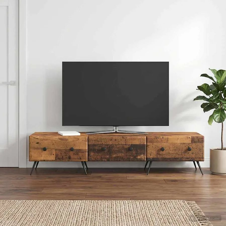 Meuble TV Bois ancien 147 x 34,5 x 30 cm Bois d'ingénierie