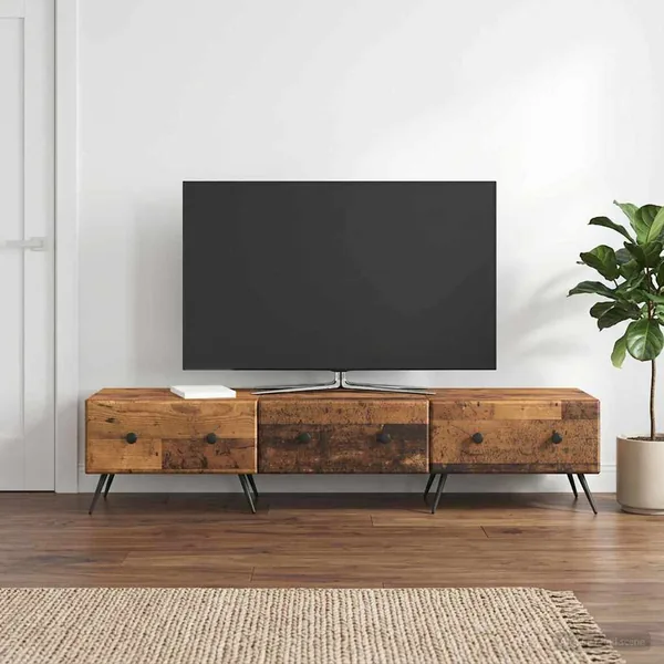 Meuble TV Bois ancien 147 x 34,5 x 30 cm Bois d'ingénierie
