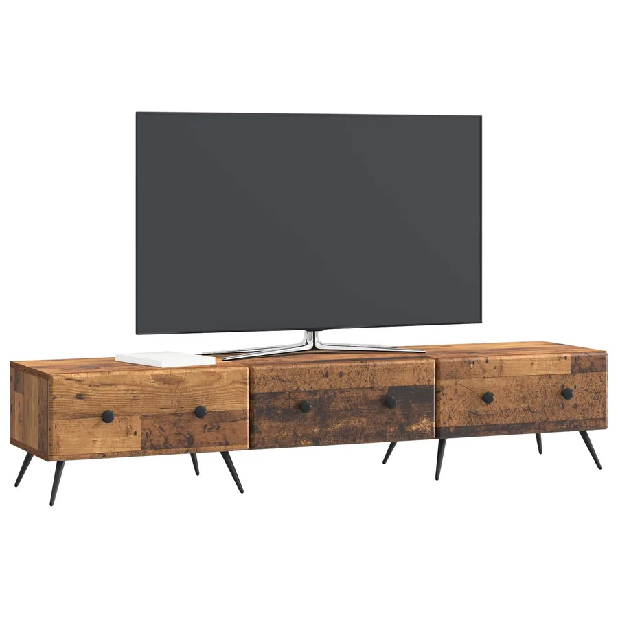 Meuble TV Bois ancien 147 x 34,5 x 30 cm Bois d'ingénierie - 3