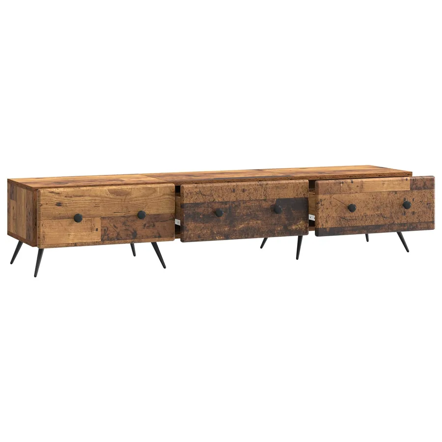 Meuble TV Bois ancien 147 x 34,5 x 30 cm Bois d'ingénierie - 5
