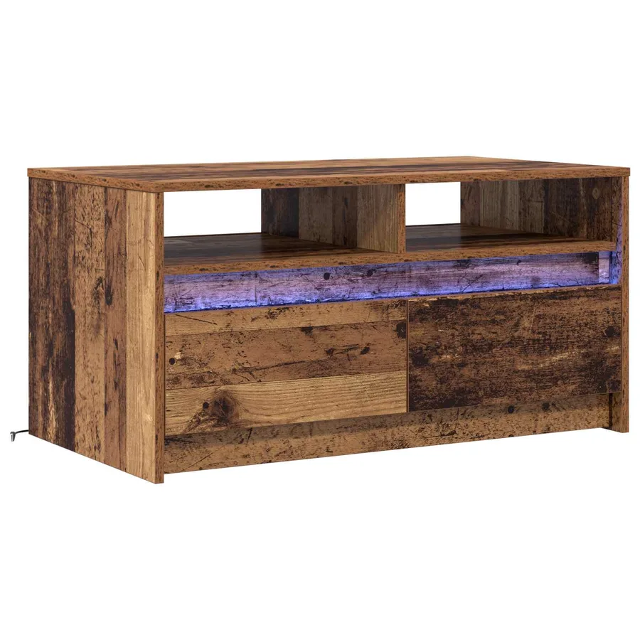 Table basse Bois ancien 90 x 50 x 45 cm Bois d'ingénierie - 2