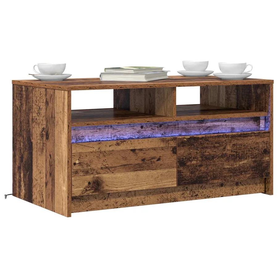 Table basse Bois ancien 90 x 50 x 45 cm Bois d'ingénierie - 3