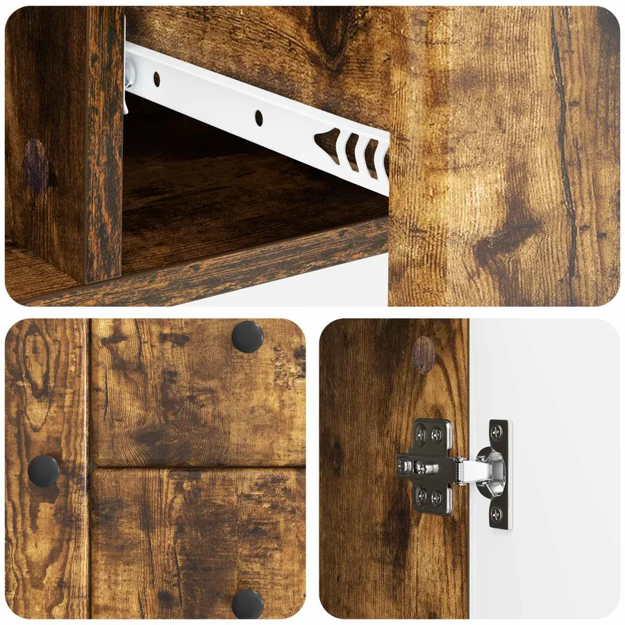 Buffet Chêne fumé 89 x 34,5 x 60 cm Bois d'ingénierie - 9