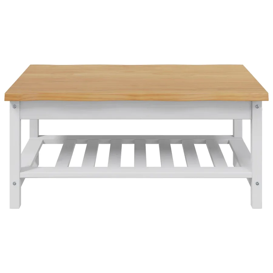 Table basse EKAI Blanc 100 x 60 x 45,5 cm Bois de pin massif - 4