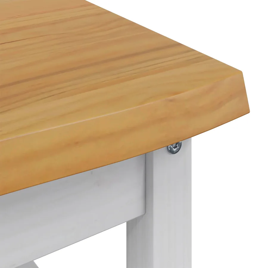 Table basse EKAI Blanc 100 x 60 x 45,5 cm Bois de pin massif - 7
