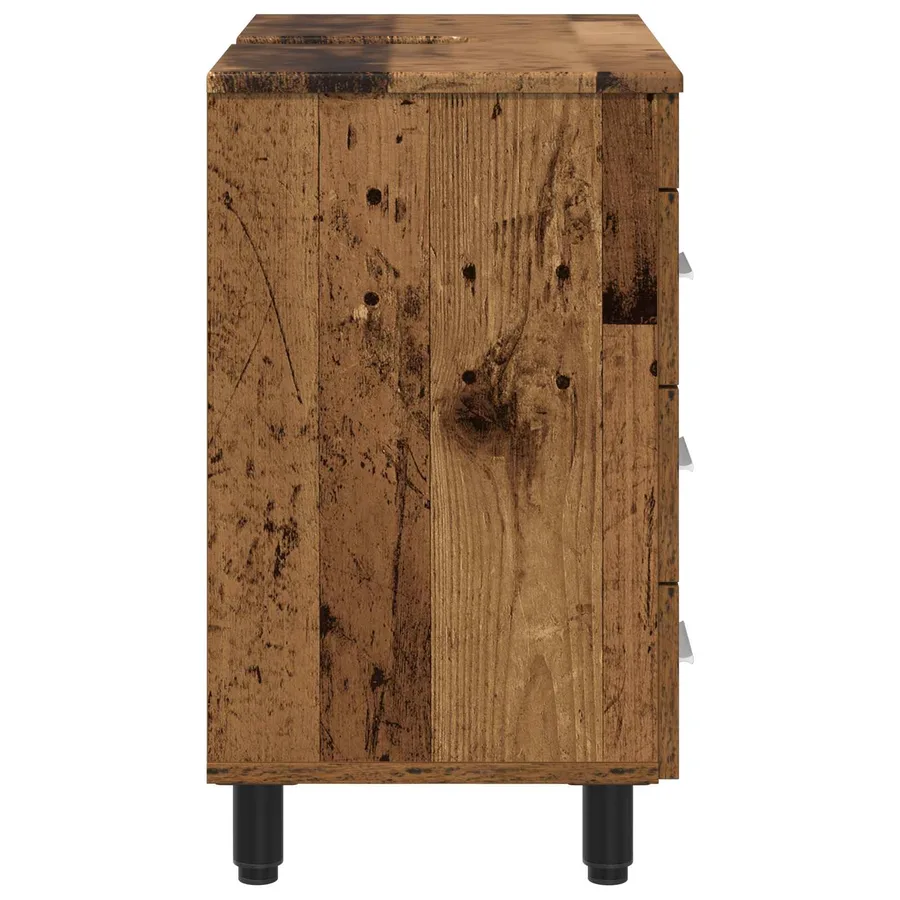 Unité de vanité de salle de bain Bois ancien 60 x 35 x 60 cm - 6