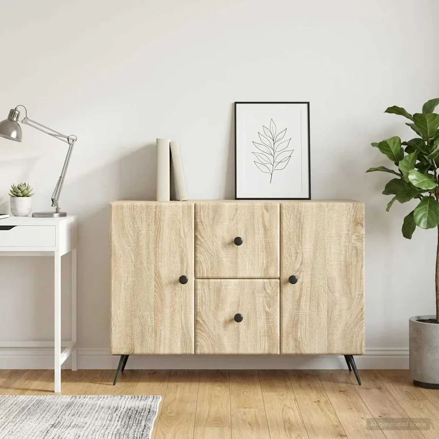Buffet Chêne Sonoma 89 x 34,5 x 60 cm Bois d'ingénierie - 4