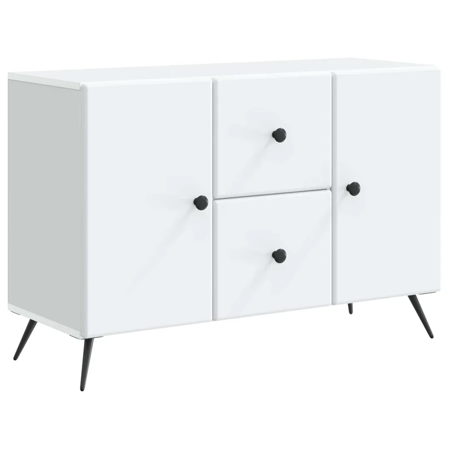 Buffet Blanc 89 x 34,5 x 60 cm Bois d'ingénierie - 2