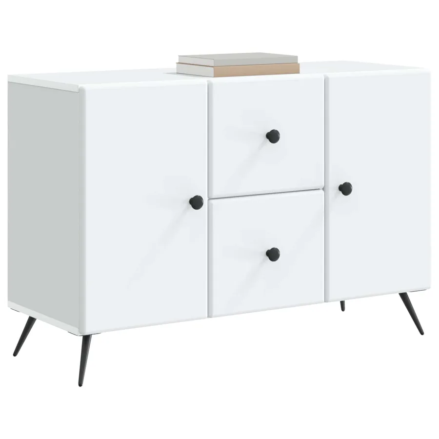 Buffet Blanc 89 x 34,5 x 60 cm Bois d'ingénierie - 3