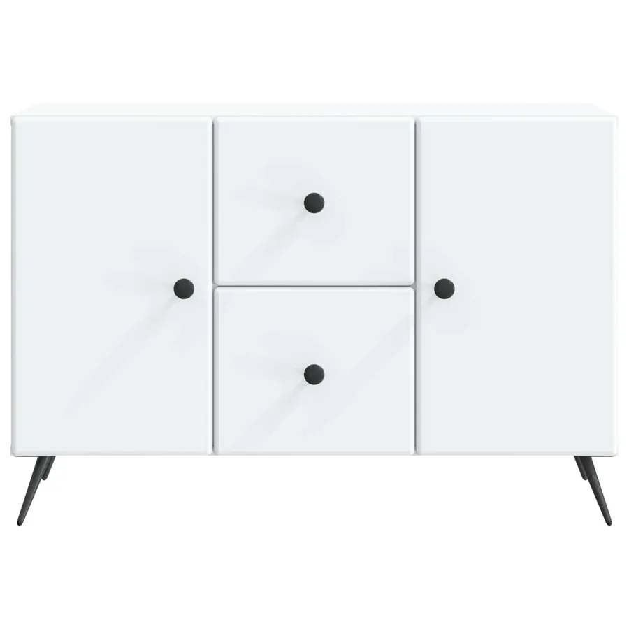 Buffet Blanc 89 x 34,5 x 60 cm Bois d'ingénierie - 6