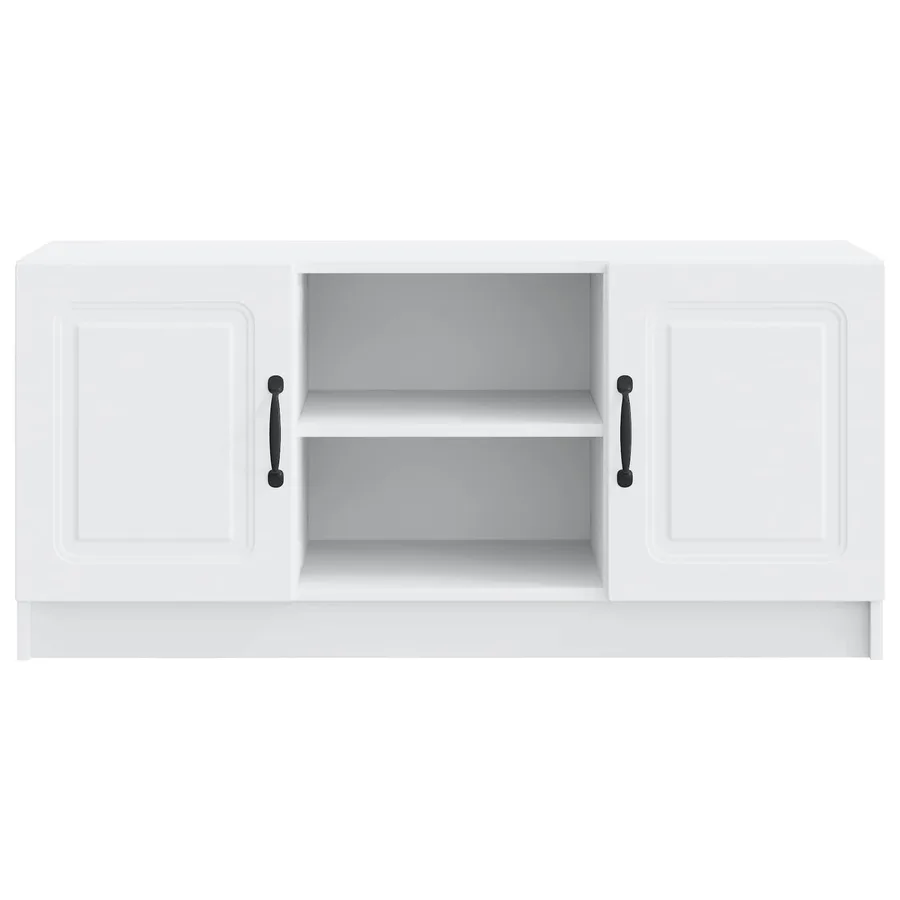 Meuble TV Blanc 102 x 34,5 x 47 cm Bois d'ingénierie - 6