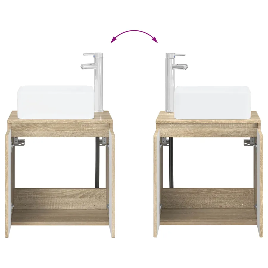 Ensemble d'armoire de salle de bain 4 pcs Chêne Sonoma - 13