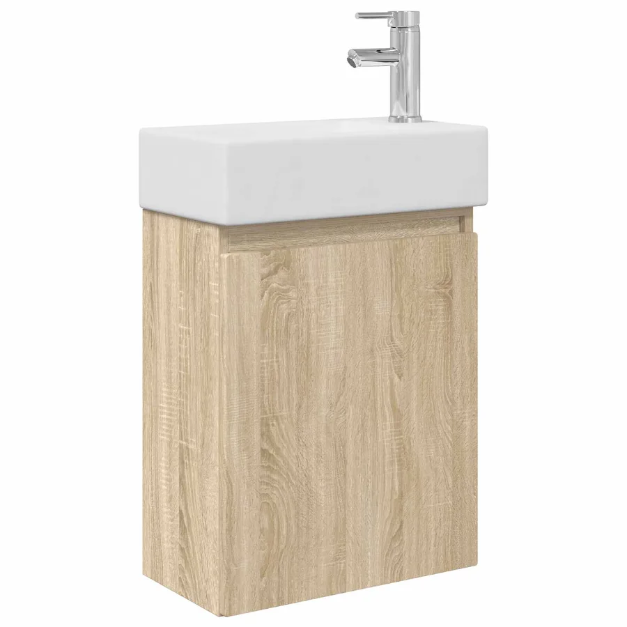 Meuble de salle de bain avec robinet Chêne Sonoma - 2