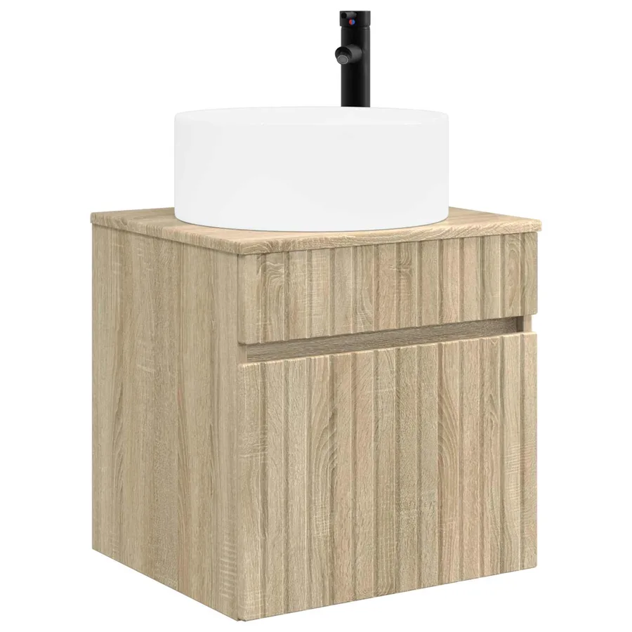 Meuble de lavabo mural Chêne Sonoma 49 x 44,5 x 65,5 cm - 2