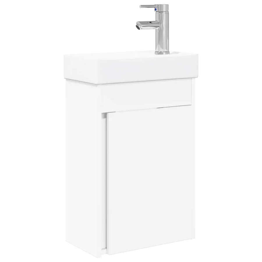 Meuble de salle de bain avec robinet Blanc 40,5 x 22,5 x 62 cm - 2