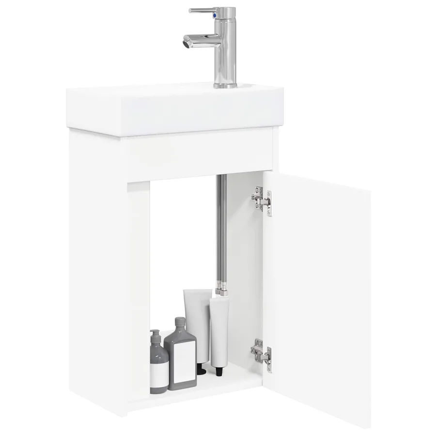Meuble de salle de bain avec robinet Blanc 40,5 x 22,5 x 62 cm - 3