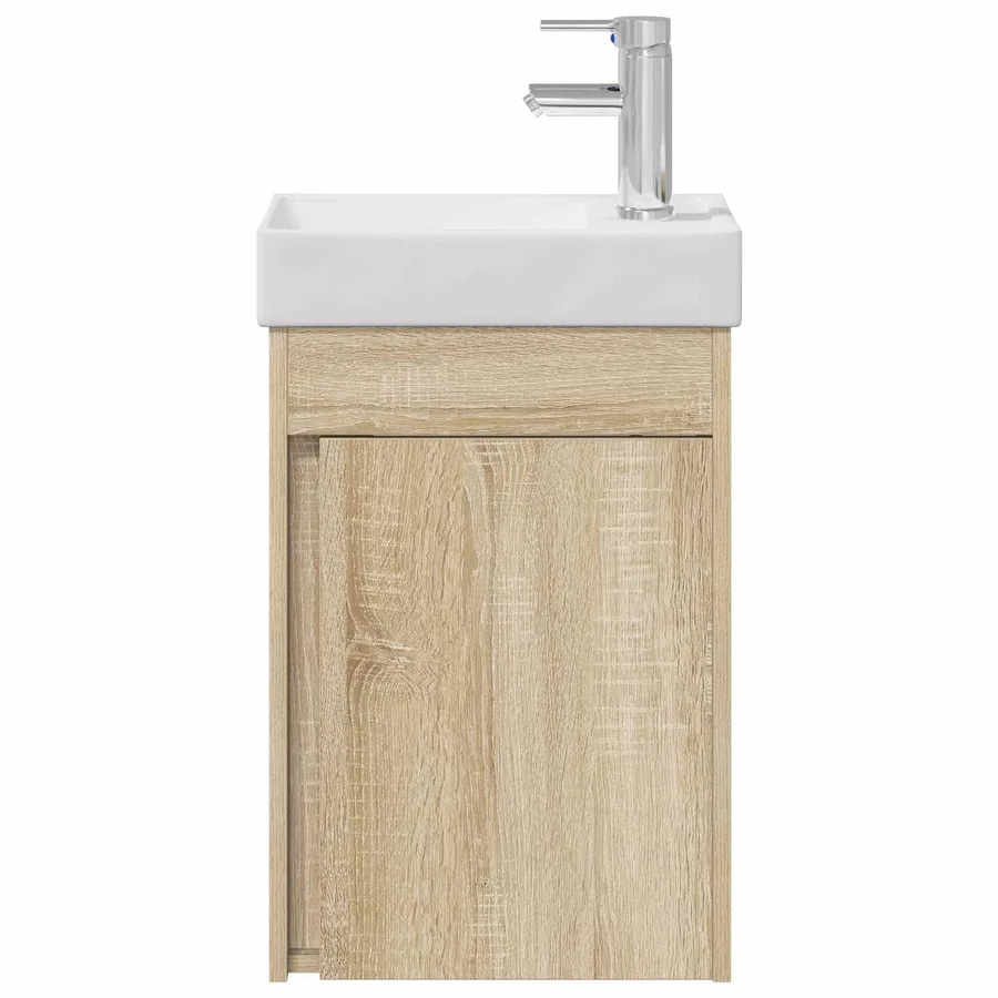 Meuble de salle de bain avec robinet Chêne Sonoma - 5