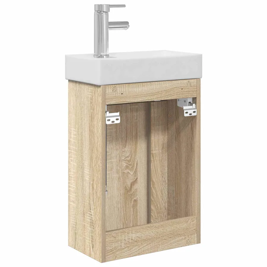 Meuble de salle de bain avec robinet Chêne Sonoma - 7