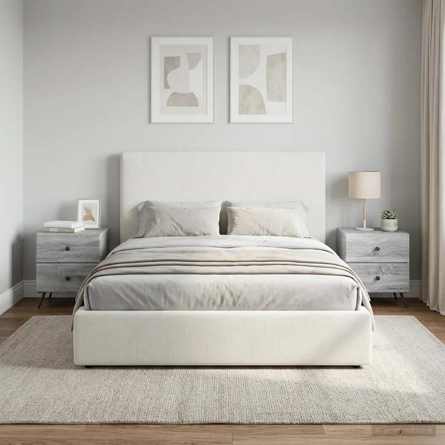 Cabinet de chevet 2 pcs Sonoma gris 43 x 34,5 x 47,5 cm