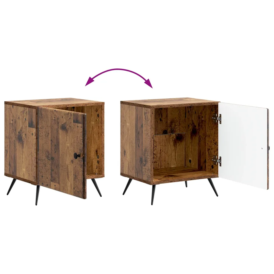 Cabinet de chevet 2 pcs Bois ancien 43 x 34,5 x 50 cm - 12