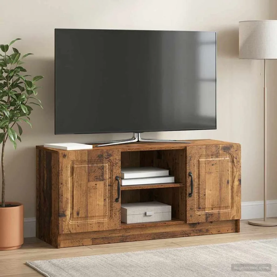 Meuble TV Bois ancien 102 x 34,5 x 47 cm Bois d'ingénierie - 4