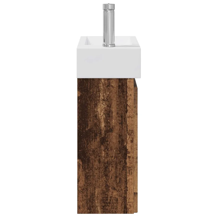 Meuble de salle de bain avec robinet Bois ancien - 6