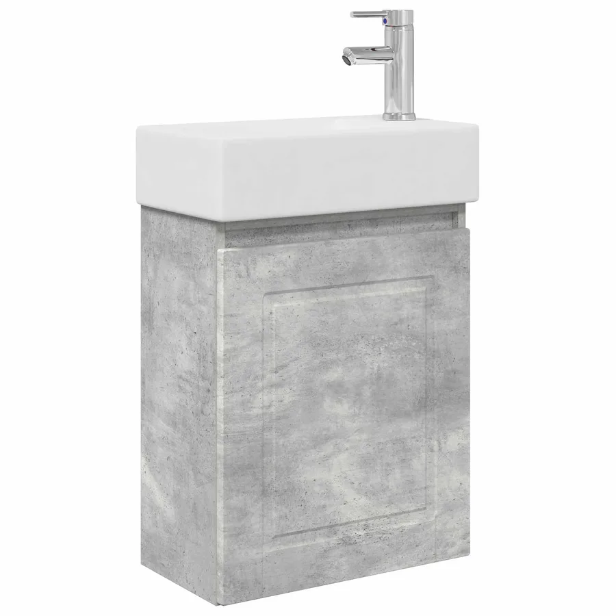 Meuble de salle de bain avec robinet Gris béton - 2