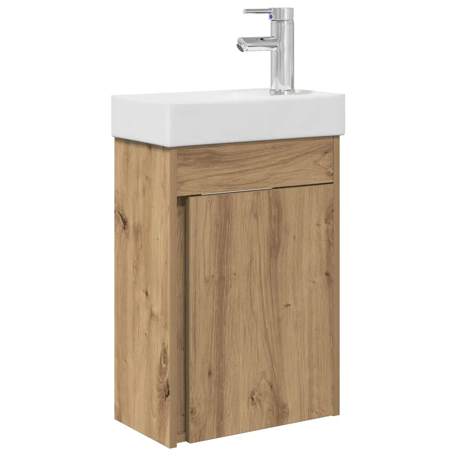 Meuble de salle de bain avec robinet Chêne artisanal - 2